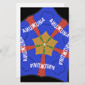 部族アフリカデザイン:ハクナ・マタタ 便箋 (正面/裏面)