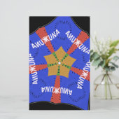 部族アフリカデザイン:ハクナ・マタタ 便箋 (スタンド正面)