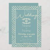 部族アフリカミスティブルー結婚式招待状 招待状 (正面/裏面)