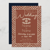 部族アフリカ兵馬俑オレンジ結婚の 招待状 (正面/裏面)