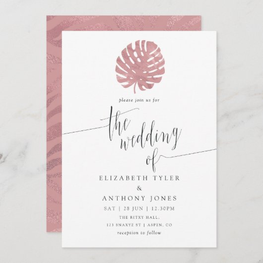 部族アフリカ幾何学異国結婚式招待状 招待状 (正面/裏面)