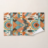 部族アフリカ族パターン地球マルチカラー バスタオルセット (ハンドタオル)