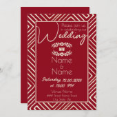 部族アフリ赤と白カ結婚の 招待状 (正面/裏面)