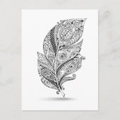 部族インスパイアの羽毛 ポストカード (正面)