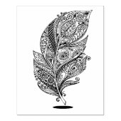 部族インスパイアの羽毛 ラバースタンプ (インプリント)