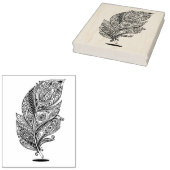 部族インスパイアの羽毛 ラバースタンプ (押印)