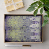 部族ウエスタンパープルイエローパターンブルスカル 薄葉紙 (ギフト)