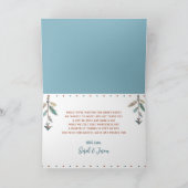 部族ウッドランド動物ボーイベビーシャワー誕生日 サンキューカード (内部)