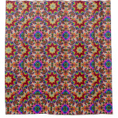 部族エネルギー幾何学的紙 シャワーカーテン (正面)