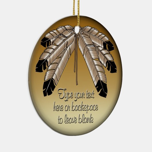 部族オーナメントが最初の国をパーソナライズ記念 セラミックオーナメント (右)