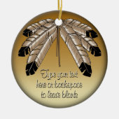 部族オーナメントが最初の国をパーソナライズ記念 セラミックオーナメント (正面)