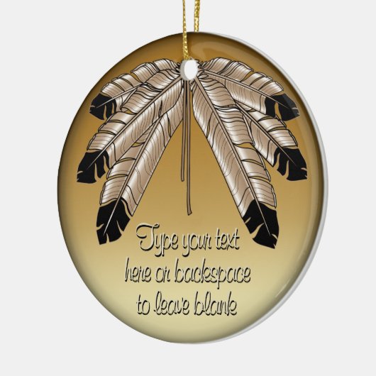 部族オーナメントが最初の国をパーソナライズ記念 セラミックオーナメント (左)