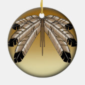 部族オーナメントが最初の国をパーソナライズ記念 セラミックオーナメント (裏面)