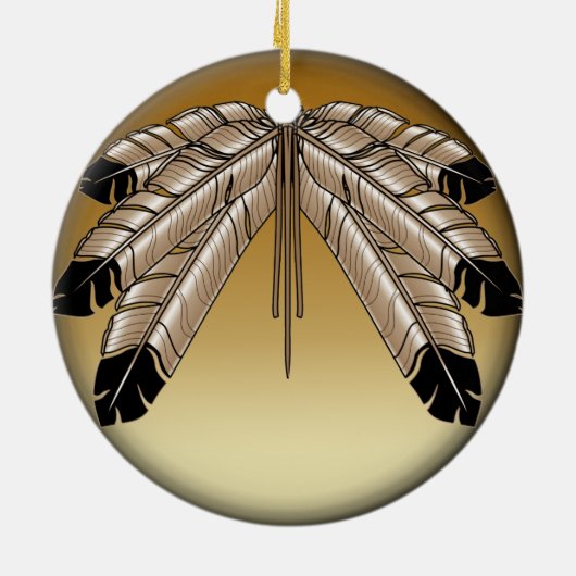 部族オーナメントが最初の国をパーソナライズ記念 セラミックオーナメント (裏面)