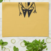 部族カエル古代の動物の部族芸術 キッチンタオル (折り畳み)