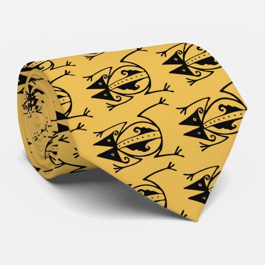 部族カエル古代の動物の部族芸術 ネクタイ (ロール)