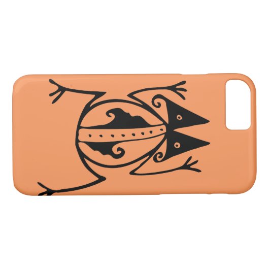 部族カエル古代の動物の部族芸術 Case-Mate iPhoneケース (裏面(横))