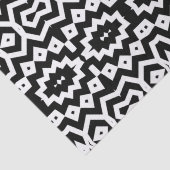 部族カッコいい黒白の幾何学的 薄葉紙 (詳細)