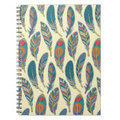 部族カラフルの羽、民族のシームレスなデザイン。 ノートブック (正面)