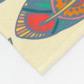 部族カラフルの羽、民族のシームレスなデザイン。 フリースブランケット (角)