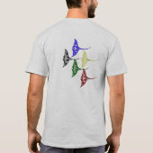 部族カラフルハワイアン線 Tシャツ (裏面)