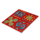 部族カラフルモザイクアート タイル (側面)