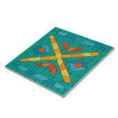 部族カラフルモザイクアート タイル (側面)