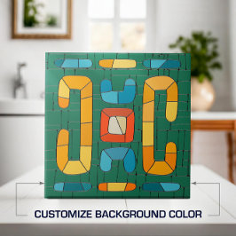 部族カラフルモザイクアート タイル