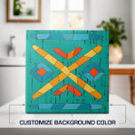 部族カラフルモザイクアート タイル<br><div class="desc">カラフルTribal Mosaic Artカスタマイズの背景色。</div>