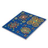 部族カラフルモザイクアート タイル (側面)