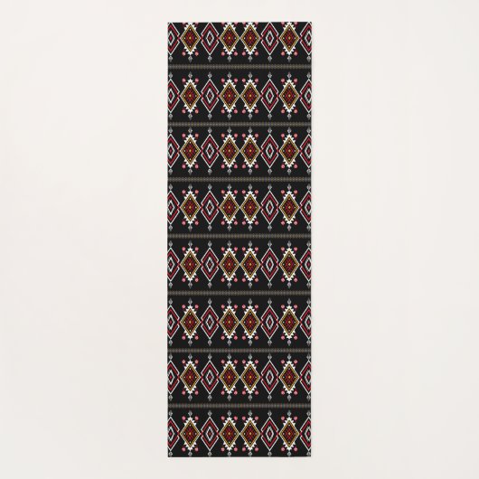 部族カラフル幾何学的パターン ヨガマット (裏面)