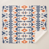 部族カラフル民族の継ぎ目のないパターン シェルパブランケット (正面(横))