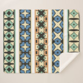 部族カラフル民族の継ぎ目のないパターン シェルパブランケット (正面(横))