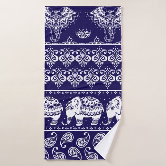 部族カラフル民族の継ぎ目のないパターン バスタオル (バスタオル)