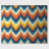 部族カラフル民族の継ぎ目のないパターン ラッピングペーパー (フラット)