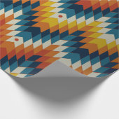 部族カラフル民族の継ぎ目のないパターン ラッピングペーパー (角)