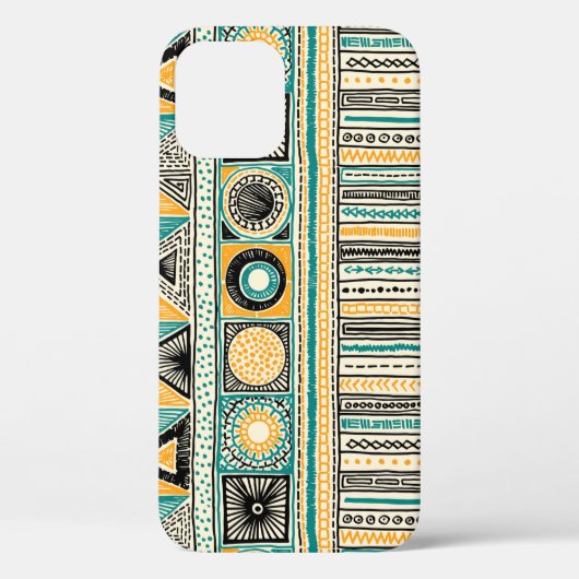 部族カラフル民族の継ぎ目のないパターン Case-Mate iPhoneケース (裏面)