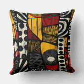 部族カラフル流 クッション (裏面)