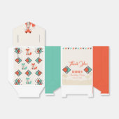 部族キツネカラフル幾何学的パターン誕生日 フェイバーボックス (折り畳みなし)