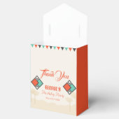 部族キツネカラフル幾何学的パターン誕生日 フェイバーボックス (オープン)