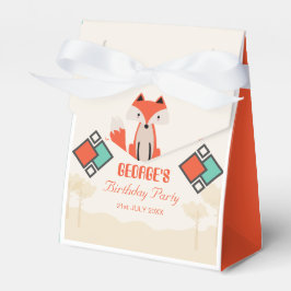 部族キツネカラフル幾何学的パターン誕生日 フェイバーボックス