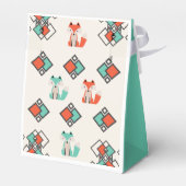 部族キツネカラフル幾何学的パターン誕生日 フェイバーボックス (裏面サイド)