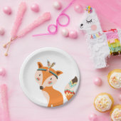 部族キツネ紙プレートワイルドワンウッドランドボホ ペーパープレート (パーティー)