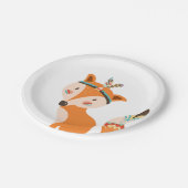 部族キツネ紙プレートワイルドワンウッドランドボホ ペーパープレート (アングル)