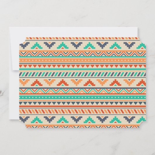 部族サファリの動物 | 男の子の赤ちゃんシャワーパーティー 招待状 (裏面)