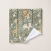 部族サファリジャングルID1260 バスタオルセット (ウォッシュタオル)