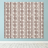 部族シームレスパターンデザイン キャンバスプリント (インサイチュ (ウッドフロア))