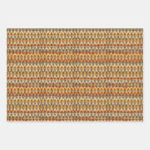 部族シームレスパターン幾何学的ベージュ ラッピングペーパーシート (正面)