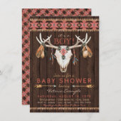 部族スカルベビーシャワー招待状 招待状 (正面/裏面)