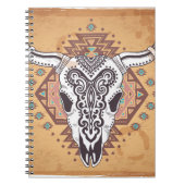 部族スカル:ヴィンテージ動物イラストレーション。 ノートブック (正面)